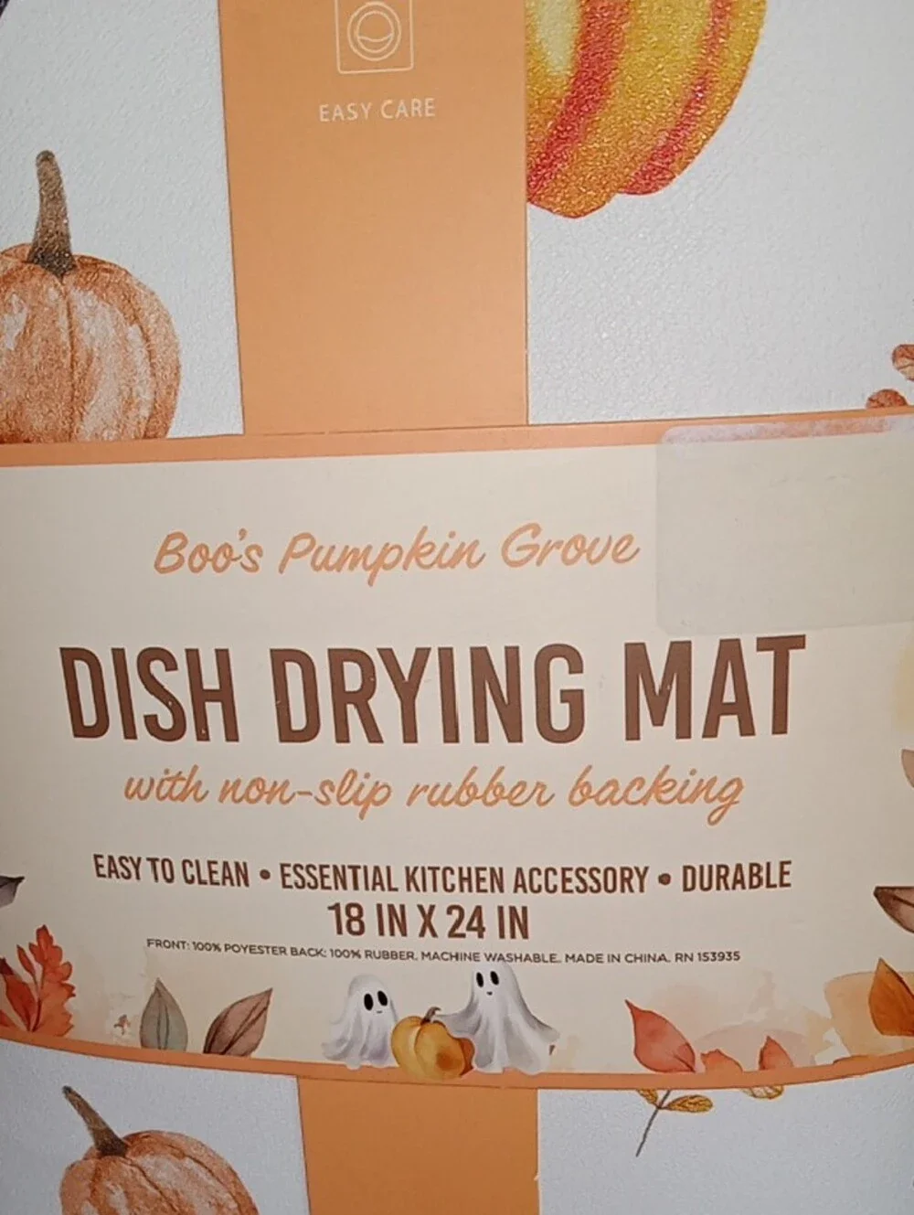 Boo's Pumpkin Grove Dish Drying Mat